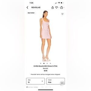 Revolve dress, brand new in package size 10